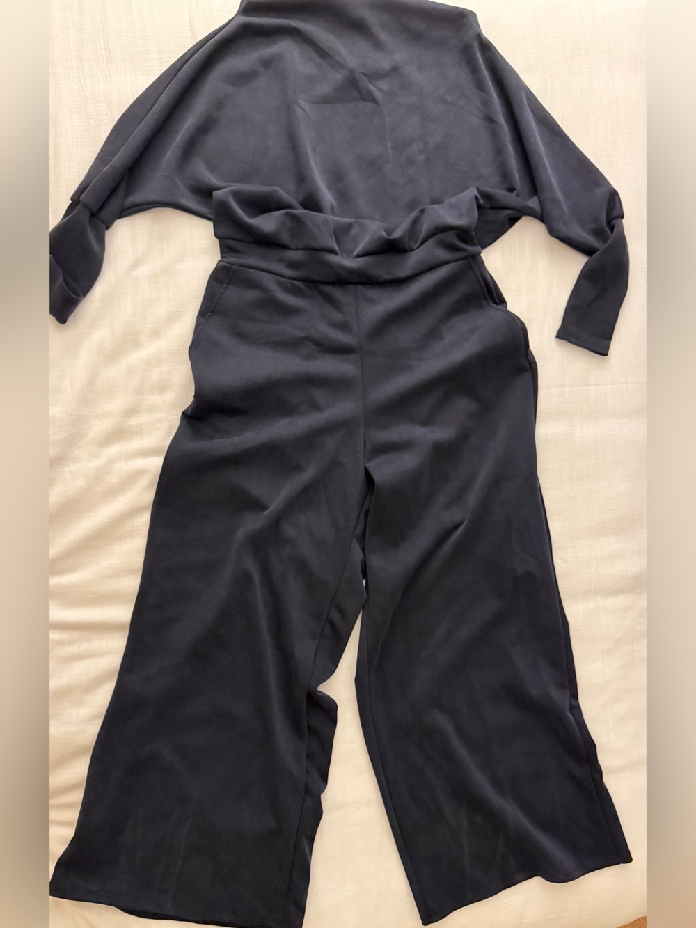 Gibsonlook Cloud Scuba Slouchy Everywhere Jumpsuit Navy L NWT - Picture 3 of 5